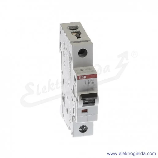Wyłącznik nadprądowy S201-B20 1P B 20A AC 6kA Wyłącznik nadprądowy S201-B20 1P B 20A AC 6kA
