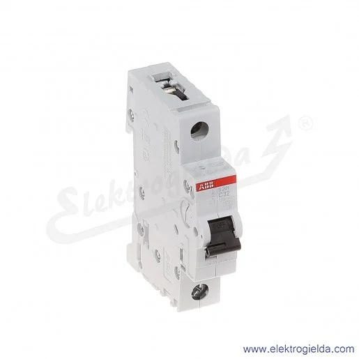 Wyłącznik nadprądowy S201-C32 1P C 32A AC 6kA Wyłącznik nadprądowy S201-C32 1P C 32A AC 6kA