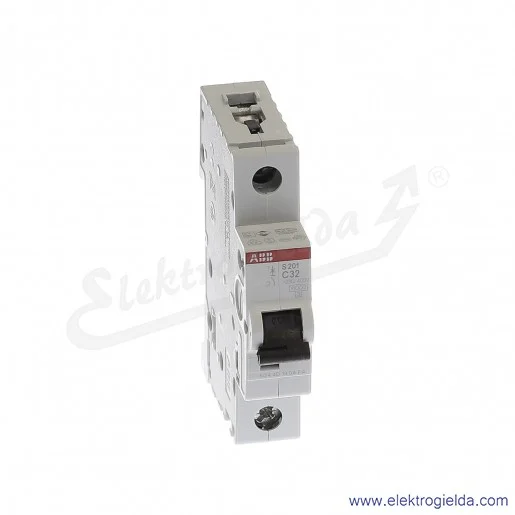 Wyłącznik nadprądowy S201-C32 1P C 32A AC 6kA Wyłącznik nadprądowy S201-C32 1P C 32A AC 6kA
