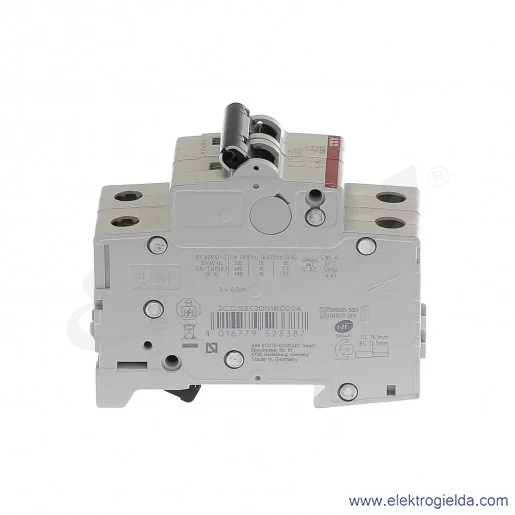 Wyłącznik nadprądowy S202-C2 2P C 2A AC 6kA Wyłącznik nadprądowy S202-C2 2P C 2A AC 6kA