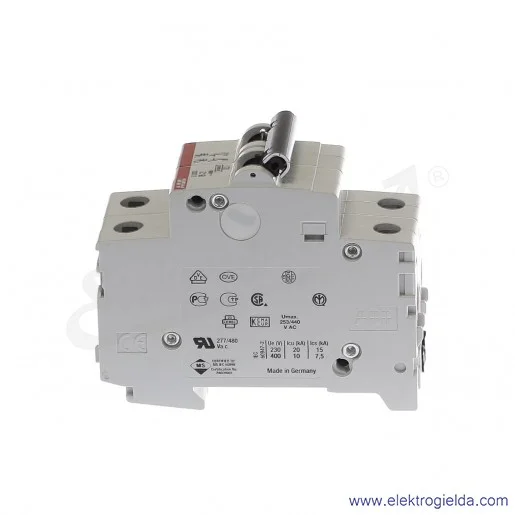 Wyłącznik nadprądowy S202-B2 2P B 2A AC 6kA Wyłącznik nadprądowy S202-B2 2P B 2A AC 6kA