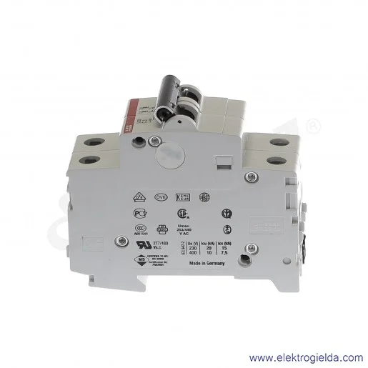 Wyłącznik nadprądowy S202-C3 2P C 3A AC 6kA Wyłącznik nadprądowy S202-C3 2P C 3A AC 6kA