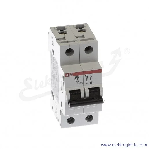 Wyłącznik nadprądowy S202-D10 2P D 10A AC 6kA Wyłącznik nadprądowy S202-D10 2P D 10A AC 6kA