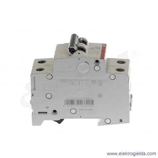 Wyłącznik nadprądowy S202-B16 2P B 16A AC 6kA Wyłącznik nadprądowy S202-B16 2P B 16A AC 6kA