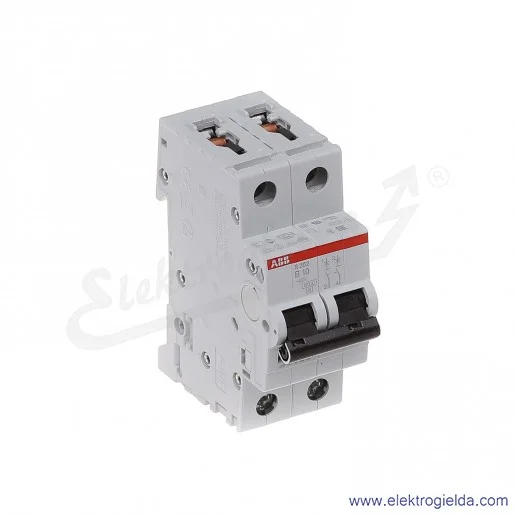 Wyłącznik nadprądowy S202-B10 2P B 10A AC 6kA Wyłącznik nadprądowy S202-B10 2P B 10A AC 6kA