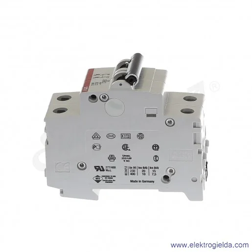 Wyłącznik nadprądowy S202-C32 2P C 32A AC 6kA Wyłącznik nadprądowy S202-C32 2P C 32A AC 6kA