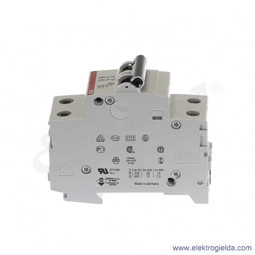 Wyłącznik nadprądowy S202-C20 2P C 20A AC 6kA Wyłącznik nadprądowy S202-C20 2P C 20A AC 6kA