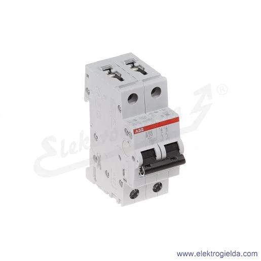 Wyłącznik nadprądowy S202-B20 2P B 20A AC 6kA Wyłącznik nadprądowy S202-B20 2P B 20A AC 6kA