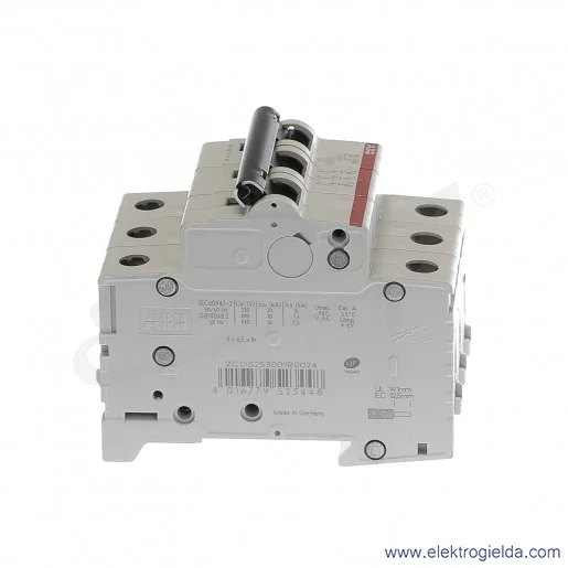 Wyłącznik nadprądowy S203-C2 3P C 2A AC 6kA Wyłącznik nadprądowy S203-C2 3P C 2A AC 6kA