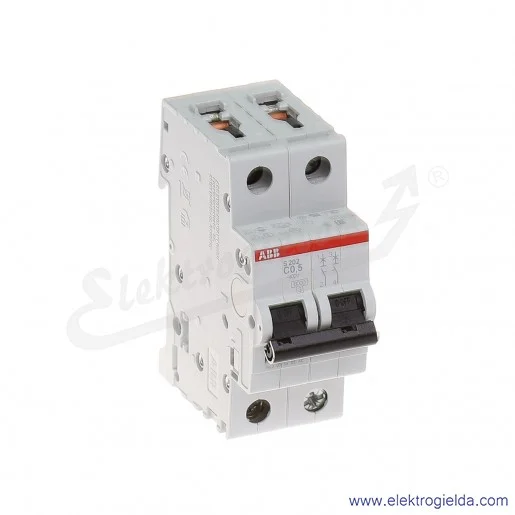 Wyłącznik nadprądowy S202-C0.5 2P C 0.5A AC 6kA Wyłącznik nadprądowy S202-C0.5 2P C 0.5A AC 6kA