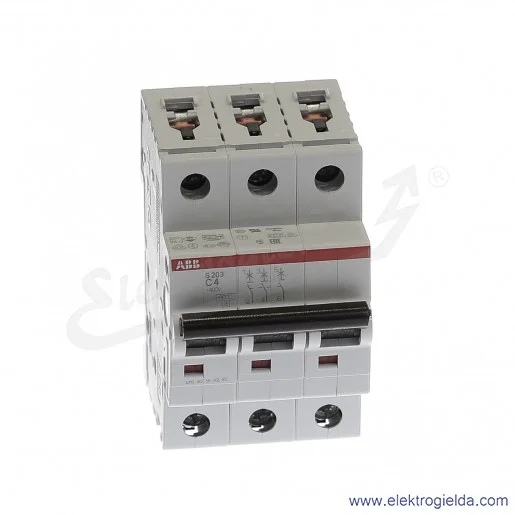 Wyłącznik nadprądowy S203-C4 3P C 4A AC 6kA Wyłącznik nadprądowy S203-C4 3P C 4A AC 6kA