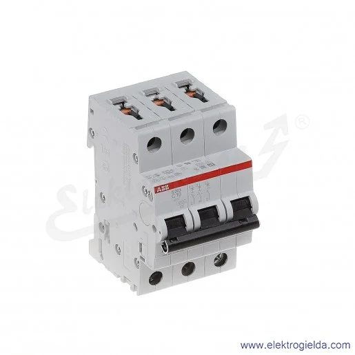 Wyłącznik nadprądowy S203-C10 3P C 10A AC 6kA Wyłącznik nadprądowy S203-C10 3P C 10A AC 6kA