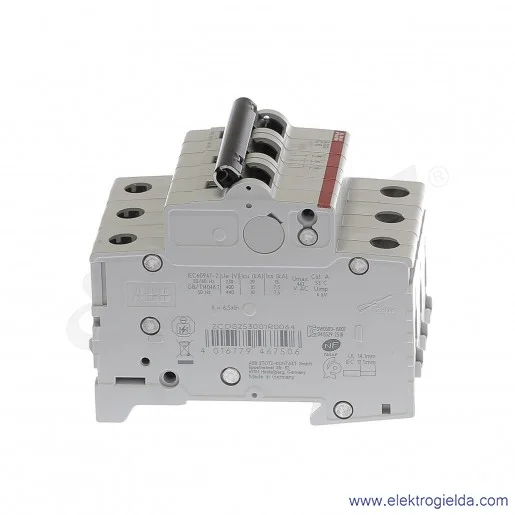 Wyłącznik nadprądowy S203-C6 3P C 6A AC 6kA Wyłącznik nadprądowy S203-C6 3P C 6A AC 6kA