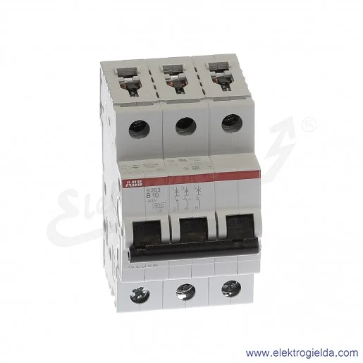 Wyłącznik nadprądowy S203-B10 3P B 10A AC 6kA Wyłącznik nadprądowy S203-B10 3P B 10A AC 6kA