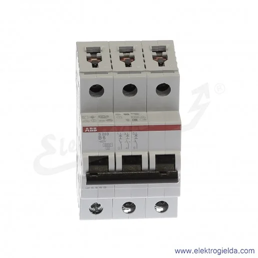 Wyłącznik nadprądowy S203-B6 3P B 6A AC 6kA Wyłącznik nadprądowy S203-B6 3P B 6A AC 6kA