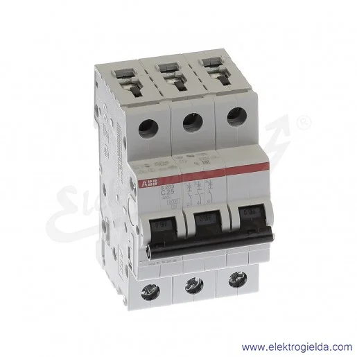 Wyłącznik nadprądowy S203-C25 3P C 25A AC 6kA Wyłącznik nadprądowy S203-C25 3P C 25A AC 6kA