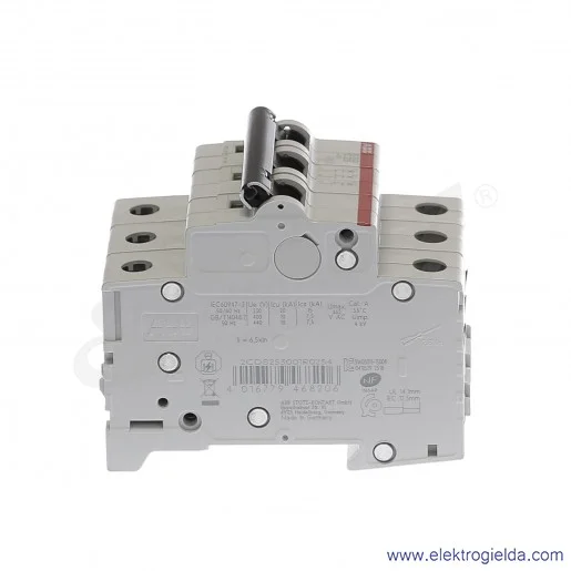 Wyłącznik nadprądowy S203-C25 3P C 25A AC 6kA Wyłącznik nadprądowy S203-C25 3P C 25A AC 6kA