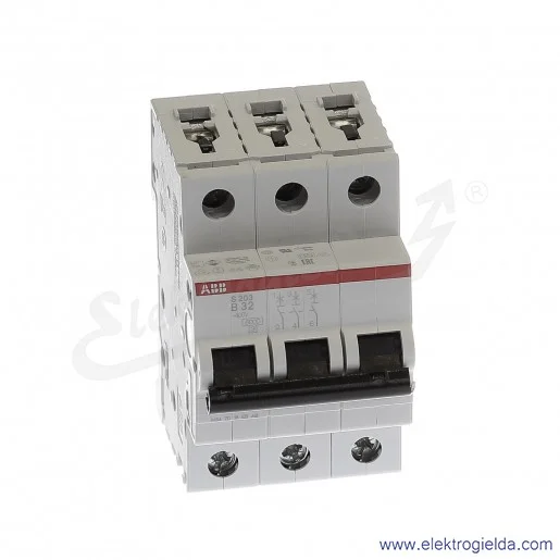 Wyłącznik nadprądowy S203-B32 3P B 32A AC 6kA Wyłącznik nadprądowy S203-B32 3P B 32A AC 6kA