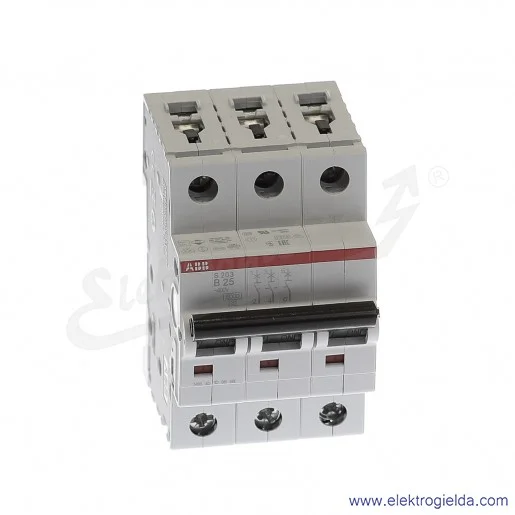 Wyłącznik nadprądowy S203-B25 3P B 25A AC 6kA Wyłącznik nadprądowy S203-B25 3P B 25A AC 6kA