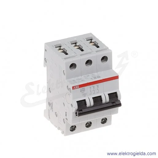 Wyłącznik nadprądowy S203-B40 3P B 40A AC 6kA Wyłącznik nadprądowy S203-B40 3P B 40A AC 6kA
