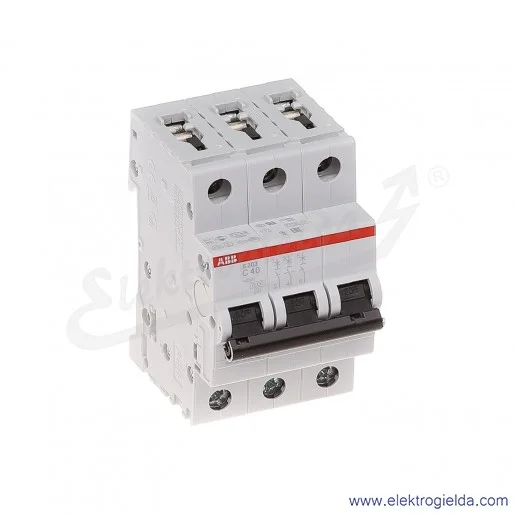 Wyłącznik nadprądowy S203-C40 3P C 40A AC 6kA Wyłącznik nadprądowy S203-C40 3P C 40A AC 6kA
