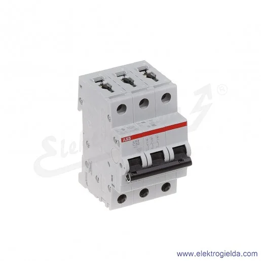 Wyłącznik nadprądowy S203-C50 3P C 50A AC 6kA Wyłącznik nadprądowy S203-C50 3P C 50A AC 6kA