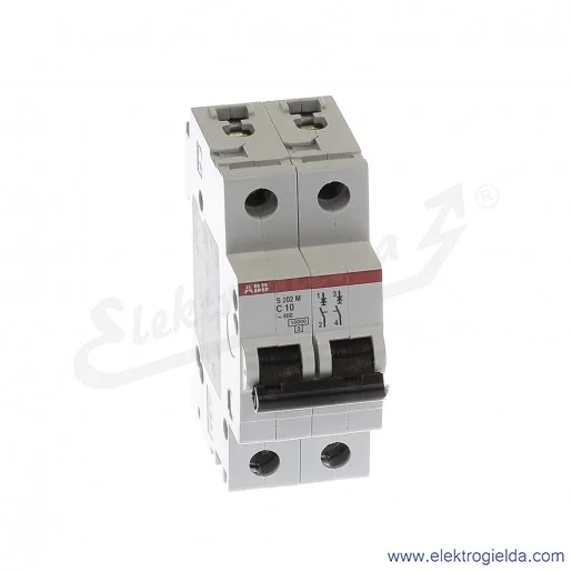 Wyłącznik nadprądowy S202M-C10 2P C 10A AC 10kA Wyłącznik nadprądowy S202M-C10 2P C 10A AC 10kA