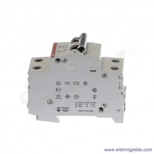 Wyłącznik nadprądowy S202M-C10 2P C 10A AC 10kA Wyłącznik nadprądowy S202M-C10 2P C 10A AC 10kA