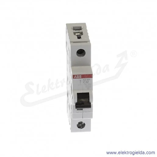 Wyłącznik nadprądowy SZ201-C32 1P C 32A AC 6kA Wyłącznik nadprądowy SZ201-C32 1P C 32A AC 6kA