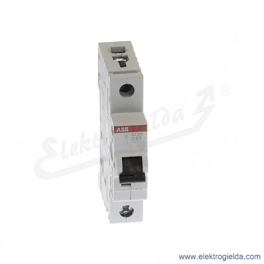 Wyłącznik nadprądowy SZ201-C63 1P C 63A AC 6kA Wyłącznik nadprądowy SZ201-C63 1P C 63A AC 6kA