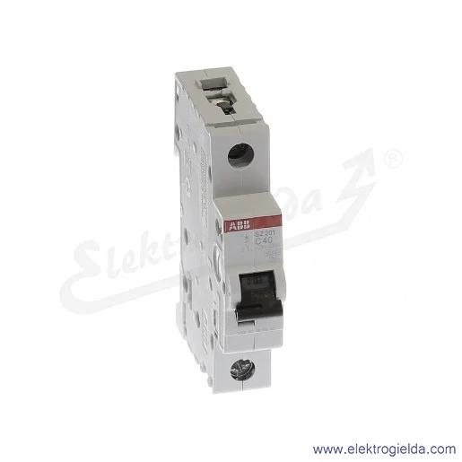 Wyłącznik nadprądowy SZ201-C40 1P C 40A AC 6kA Wyłącznik nadprądowy SZ201-C40 1P C 40A AC 6kA