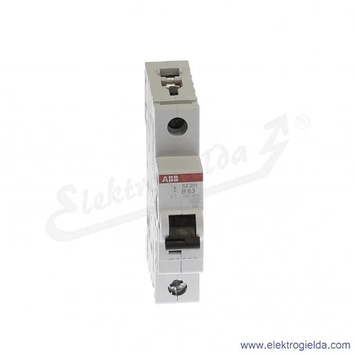 Wyłącznik nadprądowy SZ201-B63 1P B 63A AC 6kA Wyłącznik nadprądowy SZ201-B63 1P B 63A AC 6kA