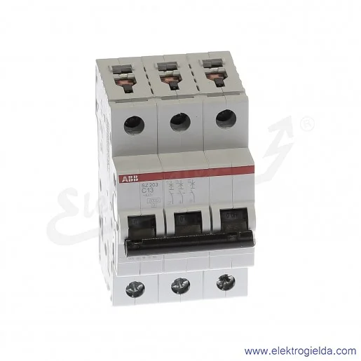 Wyłącznik nadprądowy SZ203-C13 3P C 13A AC 6kA Wyłącznik nadprądowy SZ203-C13 3P C 13A AC 6kA