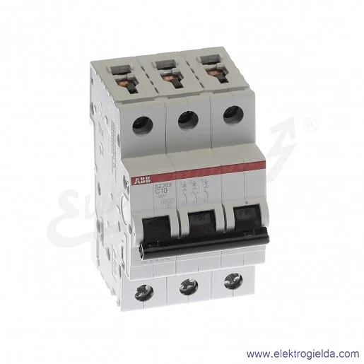 Wyłącznik nadprądowy SZ203-C10 3P C 10A AC 6kA Wyłącznik nadprądowy SZ203-C10 3P C 10A AC 6kA