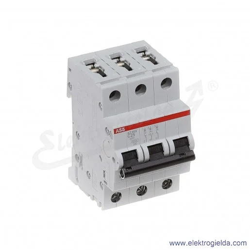 Wyłącznik nadprądowy SZ203-C25 3P C 25A AC 6kA Wyłącznik nadprądowy SZ203-C25 3P C 25A AC 6kA
