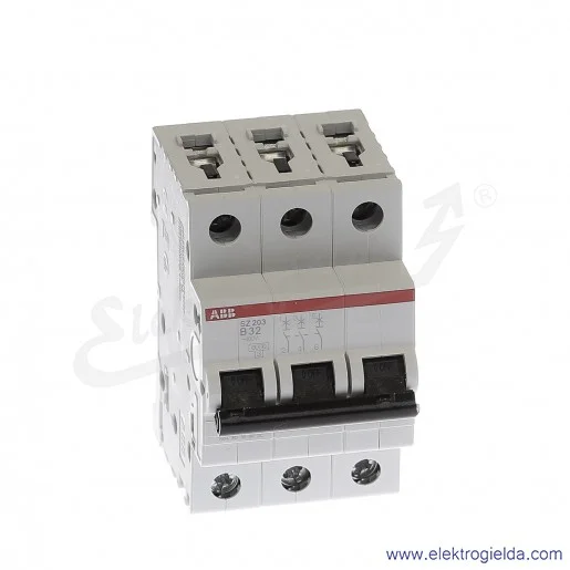 Wyłącznik nadprądowy SZ203-B32 3P B 32A AC 6kA Wyłącznik nadprądowy SZ203-B32 3P B 32A AC 6kA