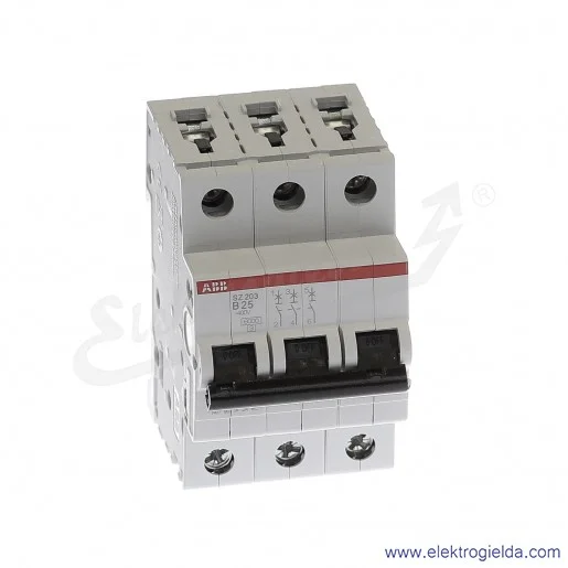 Wyłącznik nadprądowy SZ203-B25 3P B 25A AC 6kA Wyłącznik nadprądowy SZ203-B25 3P B 25A AC 6kA