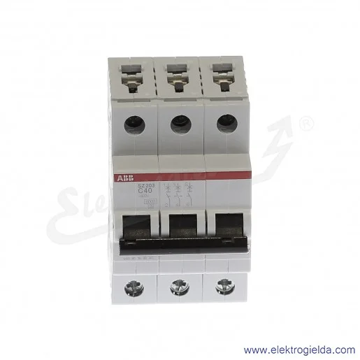 Wyłącznik nadprądowy SZ203-C40 3P C 40A AC 6kA Wyłącznik nadprądowy SZ203-C40 3P C 40A AC 6kA