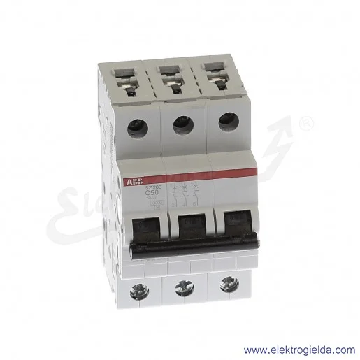 Wyłącznik nadprądowy SZ203-C50 3P C 50A AC 6kA Wyłącznik nadprądowy SZ203-C50 3P C 50A AC 6kA