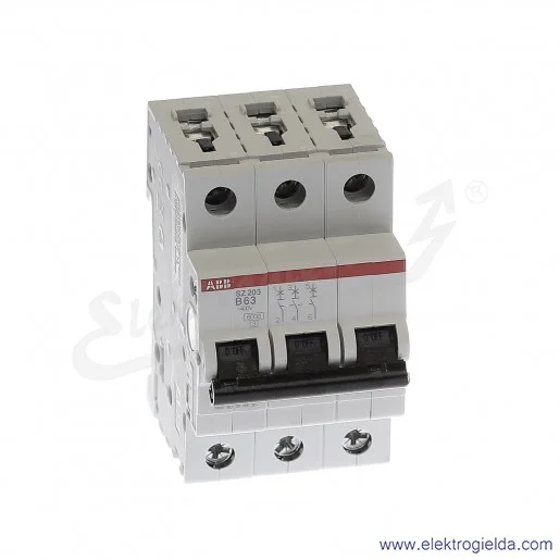 Wyłącznik nadprądowy SZ203-B63 3P B 63A AC 6kA Wyłącznik nadprądowy SZ203-B63 3P B 63A AC 6kA