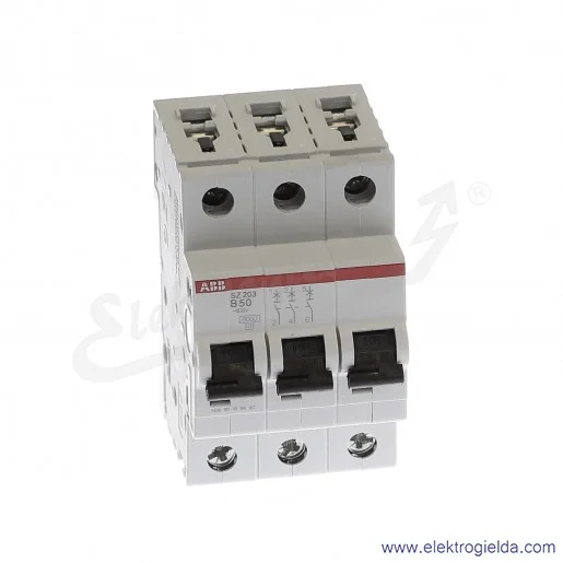 Wyłącznik nadprądowy SZ203-B50 3P B 50A AC 6kA Wyłącznik nadprądowy SZ203-B50 3P B 50A AC 6kA
