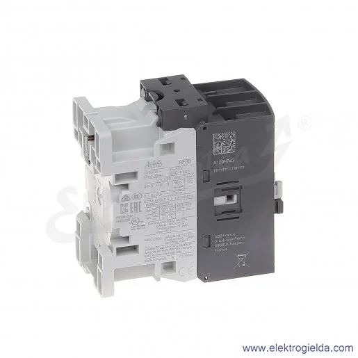 Stycznik AF38-30-00-11 24-60V AC/DC, 18.5KW/400V 38A AC-3, 50A AC-1, 3-polowy Stycznik AF38-30-00-11 24-60V AC/DC, 18.5KW/400V 38A AC-3, 50A AC-1, 3-polowy
