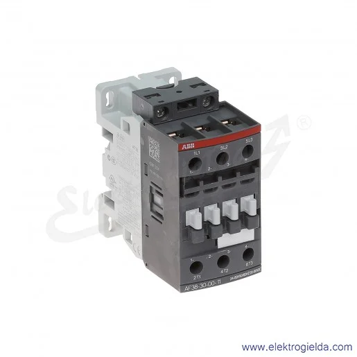 Stycznik AF38-30-00-11 24-60V AC/DC, 18.5KW/400V 38A AC-3, 50A AC-1, 3-polowy Stycznik AF38-30-00-11 24-60V AC/DC, 18.5KW/400V 38A AC-3, 50A AC-1, 3-polowy