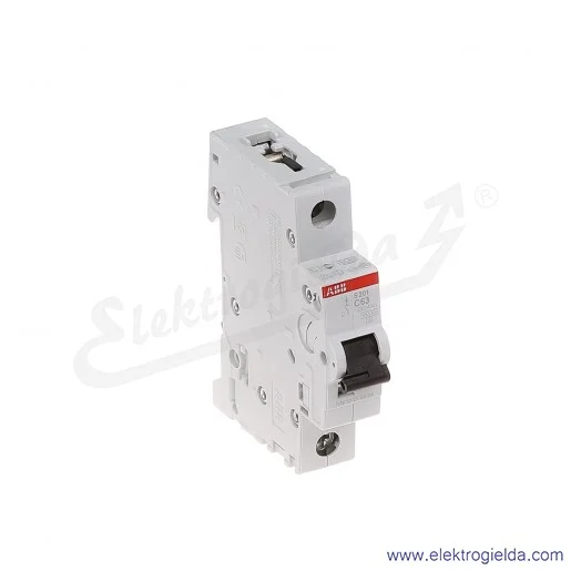 Wyłącznik nadprądowy S201-C63 1P C 63A AC 6kA Wyłącznik nadprądowy S201-C63 1P C 63A AC 6kA