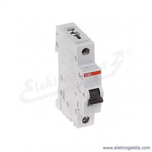 Wyłącznik nadprądowy S201-C50 1P C 50A AC 6kA Wyłącznik nadprądowy S201-C50 1P C 50A AC 6kA