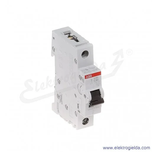 Wyłącznik nadprądowy S201-C40 1P C 40A AC 6kA Wyłącznik nadprądowy S201-C40 1P C 40A AC 6kA