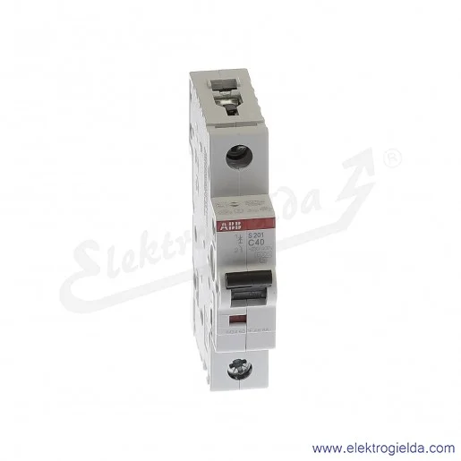 Wyłącznik nadprądowy S201-C40 1P C 40A AC 6kA Wyłącznik nadprądowy S201-C40 1P C 40A AC 6kA