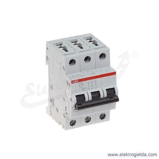 Wyłącznik nadprądowy S203-B20 3P B 20A AC 6kA Wyłącznik nadprądowy S203-B20 3P B 20A AC 6kA
